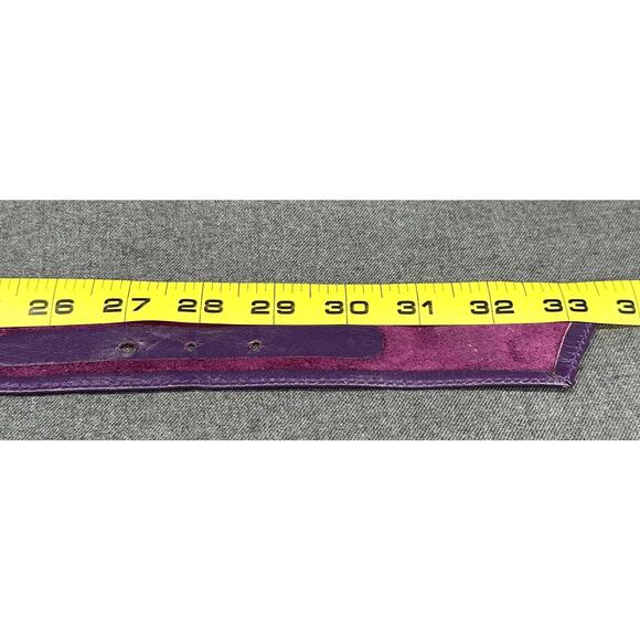 Vintage Anne Klein by Calderon Purple Leather Belt - Picture 3 of 11